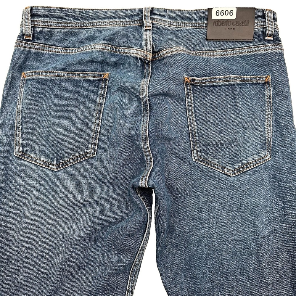 Authentic Roberto Cavalli Slim Fit jeans Men 34x28 Blue Stretch Made in Italy